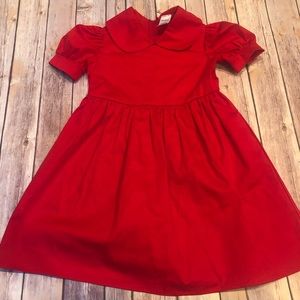 Hemet red collared holiday dress